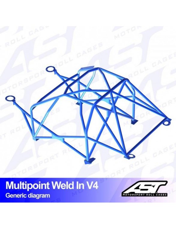 Klatka bezpieczeństwa AUDI A3 / S3 (8V) 4-drzwiowa Sedan Quattro wielopunktowo spawana w V4