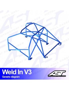 BMW (E36) 3-Series 3-door Compact RWD roll cage welded in V3