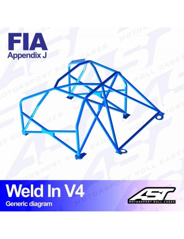 BMW (E46) 3-Series 4-door Sedan RWD roll cage welded in V4