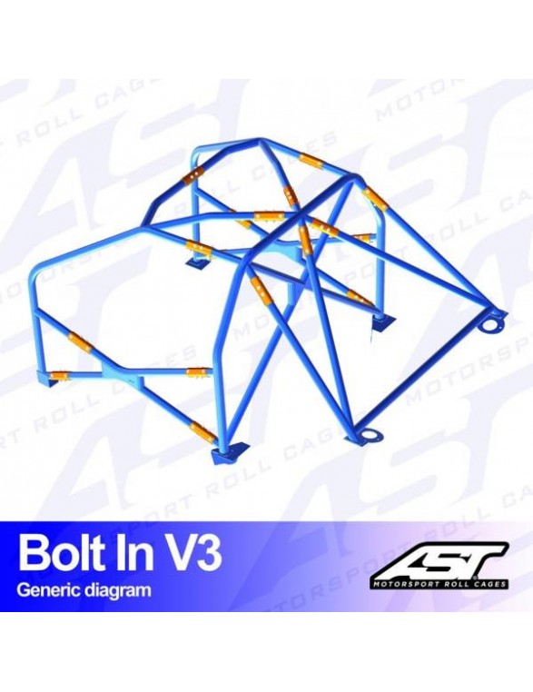 BMW (E46) 3-serie 3-dørs kompakt RWD-rullebur boltet i V3