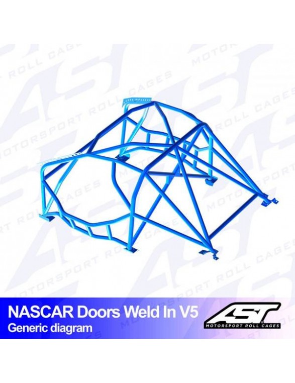 BMW (E30) 3-Series 4-door Sedan AWD roll cage welded in V5 NASCAR-door