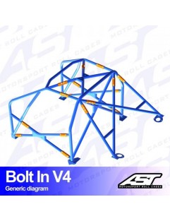 Fiat Panda roll cage (Typ 141) 3-door Hatchback 4x4 bolted to V4