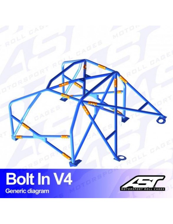 Fiat Panda roll cage (Typ 141) 3-door Hatchback 4x4 bolted to V4