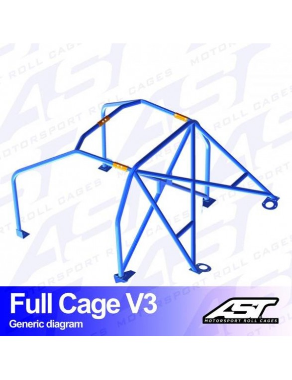 FIAT Uno roll cage (Type 146 / 2A) 3 Door Hatchback FWD full roll cage V3