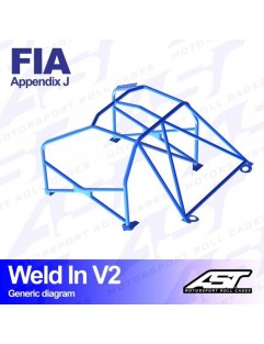 Roll cage FORD Fiesta (Mk3) (GFJ) 3-door Hatchback Welded in V2