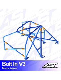 FORD Sierra roll cage (Mk1 / Mk2 / Mk3) 5-door Sedan RWD bolted on V3