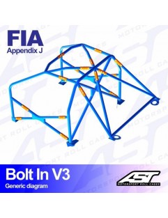 Roll cage FORD Sierra (MK1 / Mk2 / Mk3) 3-door Coupe RWD bolted on V3