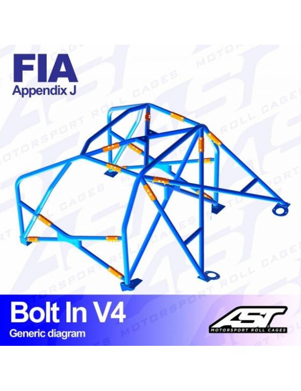 V4 bolted-on HONDA Civic (EP) 3-door hatchback roll cage