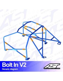 HONDA CRX (EF / ED / EE) 3-door Coupe roll cage bolted into V2