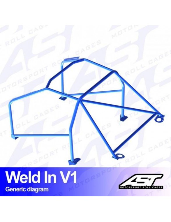 HONDA CRX (EF / ED / EE) 3-door Coupe roll cage welded in V1