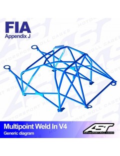 HONDA wtegra roll cage (DB, DC) 3 door Coupe multi-point welded in V4