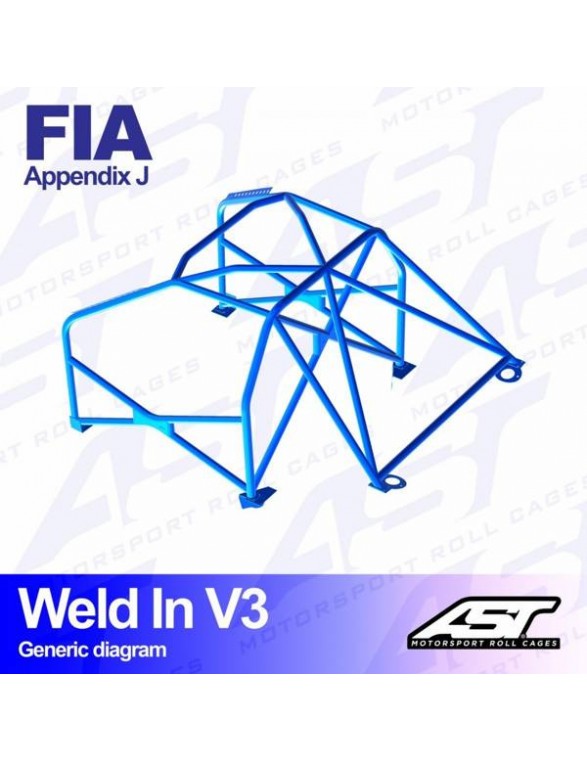 OPEL Calibra 3-door Coupe FWD roll cage welded in V3