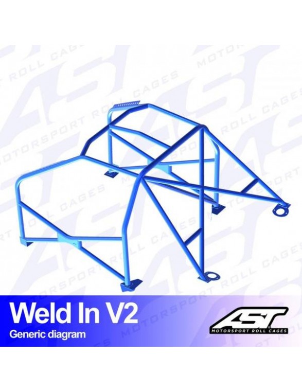 RENAULT R19 (Ph 1/2) 4-door Sedan roll cage welded to V2