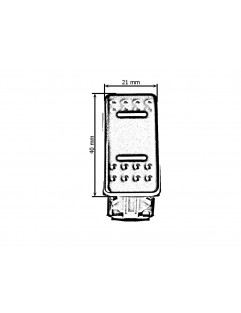 ON-OFF 3PIN switch Blue