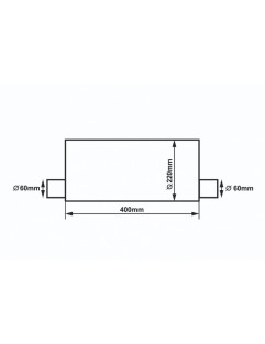 Center silencer 60mm RM