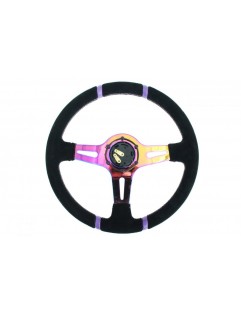 Steering wheel SLIDE 350mm Offset: 45mm Suede Neochrome