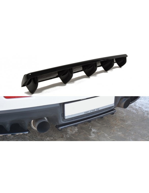 Central rear splitter mitsubishi lancer evo x (with vertical bars)