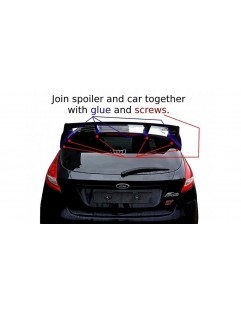 Spoiler Dachowy Ford Fiesta MK7 Polift Model (focus RS Look) Z podkładem