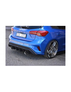 Rear Skirt With Exhaust Ford Focus ST-Line Mk4 Gloss Black \\\\ Torsion Beam