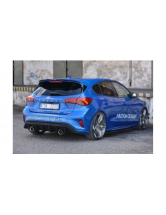 Rear Skirt With Exhaust Ford Focus ST-Line Mk4 Gloss Black \\\\ Torsion Beam