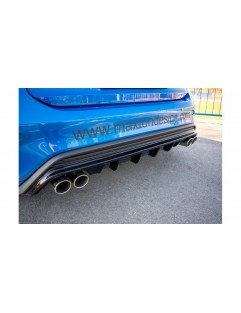 Rear Skirt with Exhaust Ford Focus MK4 ST-line Gloss Black \\\\ Torsion Beam