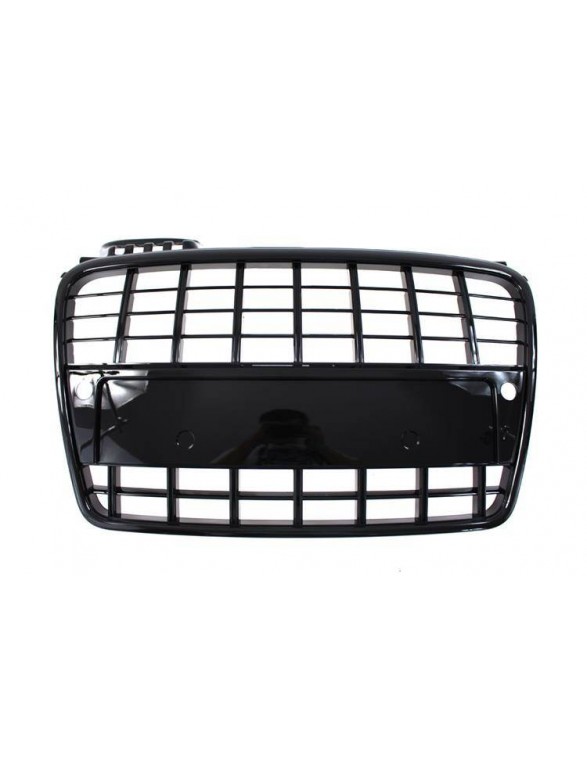 Grill Audi A4 B7 S8-Style Bright Black 05-08 PDC