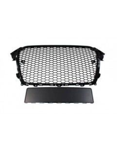 Grill Audi A4 B8 RS-Style Bright Black 12-15 PDC