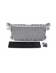 Grill Audi A4 B8 RS-Style Chrome-Black 08-12 PDC