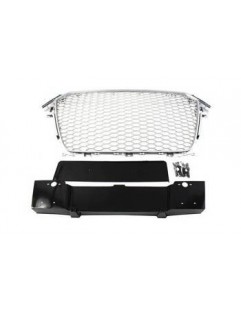 Grill Audi A4 B8 RS-Style Silver-Black 12-15 PDC